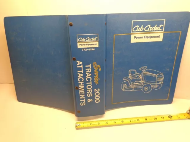1994 Cub Cadet Lawn Tractors Series 2000 Parts Manual & Attachments Large Binder