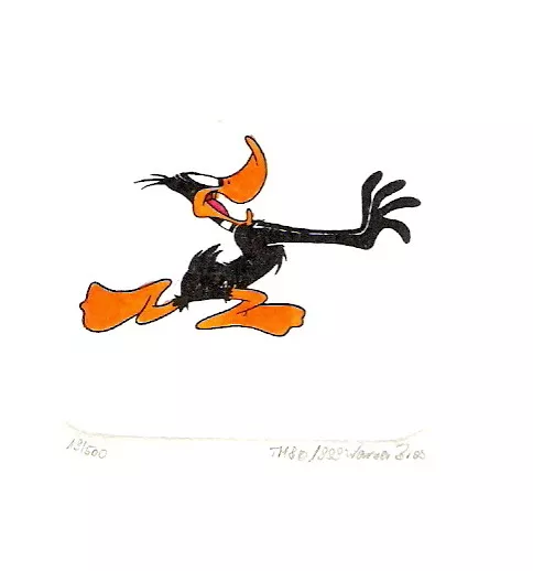 Warner Bros Daffy Duck Hand Painted Ltd Ed Etching