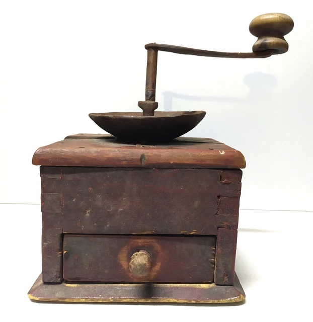 Antique Finnish Coffee Grinder HAND FORGED 18th 19th century mill rustic