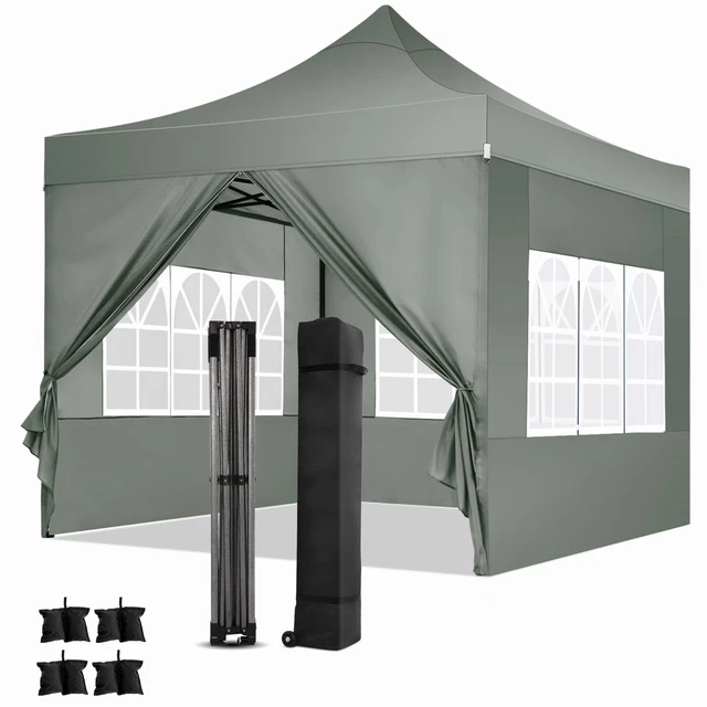 Pavillon 3x3 m Wasserdicht Faltpavillon Pop Up Partyzelt Gartenzelt UV Schutz