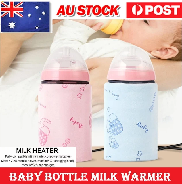 Baby Bottle Travel Warmer Milk Heater Portable Pouch Feeding Thermostat USB Bag