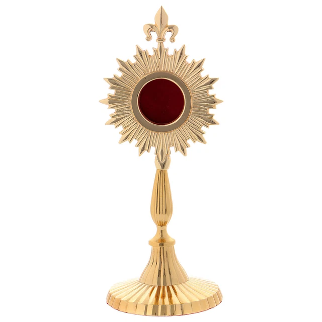 Reliquiario stile classico ottone dorato 24 cm