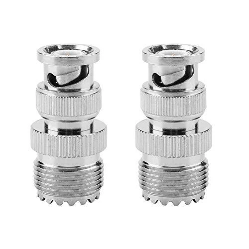 Adaptateur coaxial 2 connecteurs BNC mâle vers UHF SO239 PL-259 femelle Jack ...