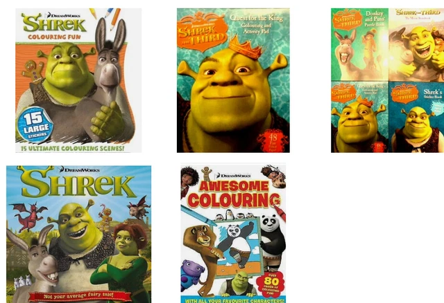 NEW CHOOSE SHREK sticker activity colouring GREEN GROSS GRUESOME ...