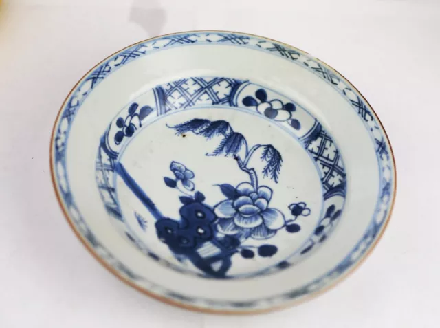 Antique Chinese Blue and White Plate Early Qing Dynasty 16cm