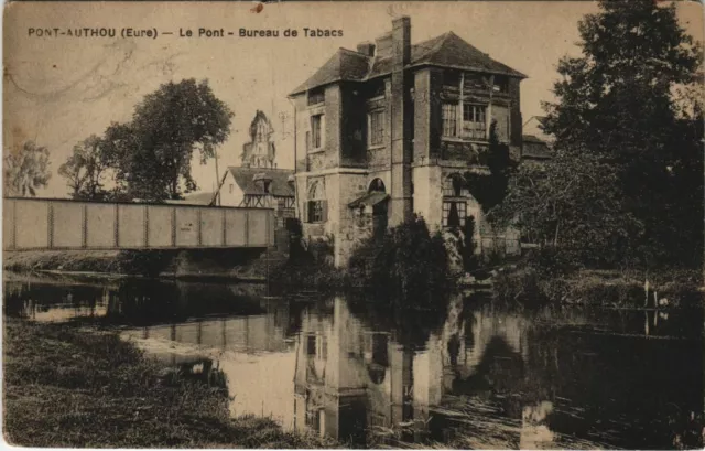 CPA PONT-AUTHOU Le Pont - Bureau de Tabacs (1149562)