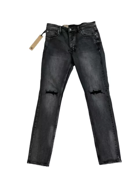 Ksubi Jeans Mens Chitch Slim Tapered Leg Mid-Long Rise Black $260 Size 33/32