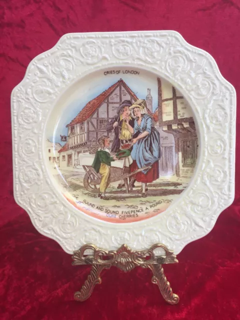 Vintage CROWN DEVON ""Cries Of London"" Duke Cherries 8,25"" Teller um 1930er Jahre Sehr guter Zustand
