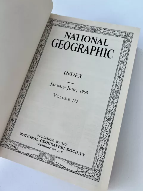 NATIONAL GEOGRAPHIC Magazine 1965 Birthday Anniversary 60th GIFT Jan-June Bound