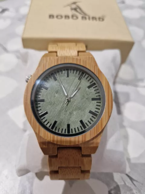 Brand New Bobo bird bamboo Mens watch