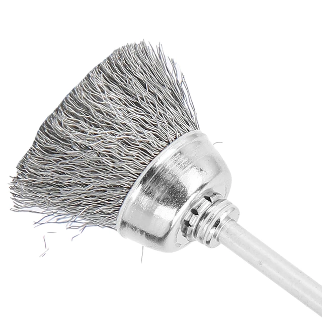(Brosse En Fil De Cuivre Argenté)Accessoire De Perceuse à Ongles Brosse De