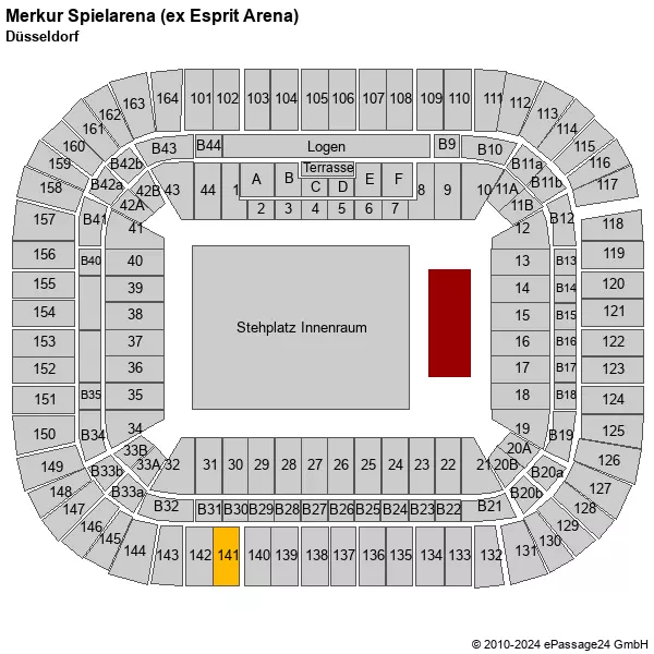 Coldplay DÜSSELDORF DIENSTAG - 2x SITZPLÄTZE NEBENEINANDER BLOCK 141 / TICKETS