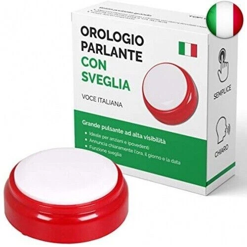 Orologio Parlante XJ-662i Per Anziani, Bambini E Non Vedenti - Vocale Italiano