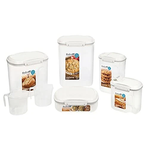 Sistema Bake IT Ensemble de boîtes de Rangement Cuisine | 5 boîtes de conserv...