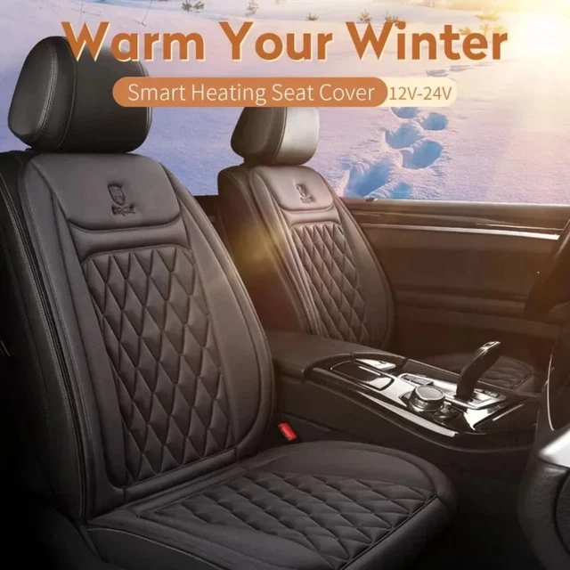 30S FAST HEATED Car Seat Cover Flannel/Cloth Car Heating Mat Car Seat