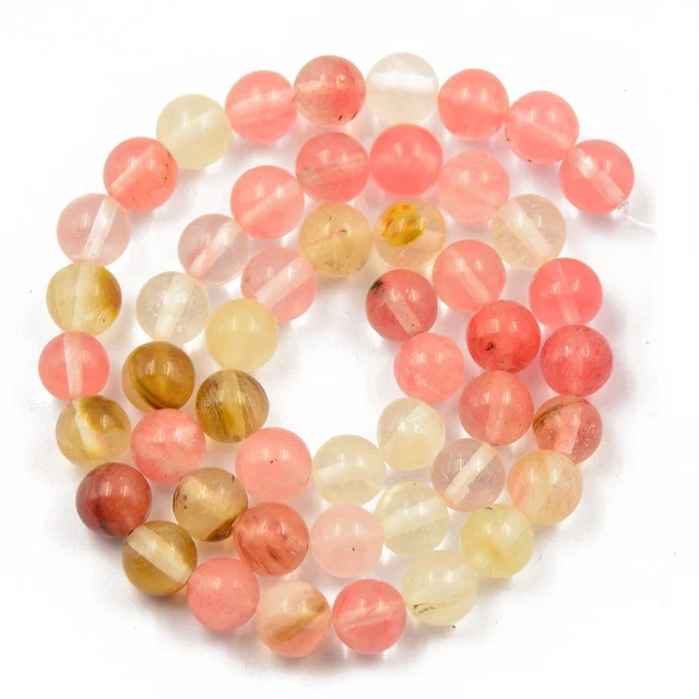 3X 8 Mm Tourmaline Gemstone Bijoux DIY Craft Making Perles Lâches Rondes 2