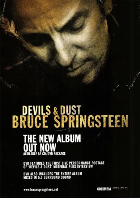 Ptp62 Magazine Advert 11X9" Bruce Springsteen : Devils & Dust Album