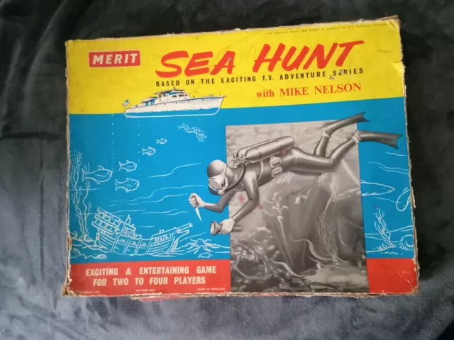 *RARO* Sea Hunt Gioco da Tavolo Vintage 1960 Merit/Randall