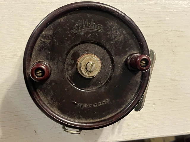 Moulinet De Pêche Ancien Alpha – Bakélite, Vintage, Australie, ASIS