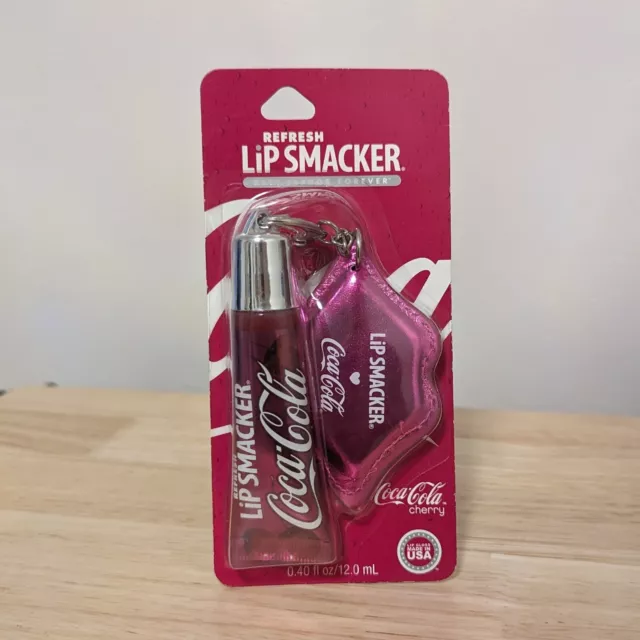Lip Smacker Coca Cola Cherry Lip Gloss with Keychain, NIP