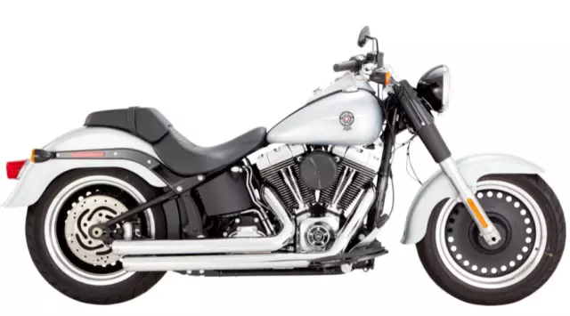 Vance & Hines Chrome Big Shots Staggered Exhaust System Harley Softail 86-17