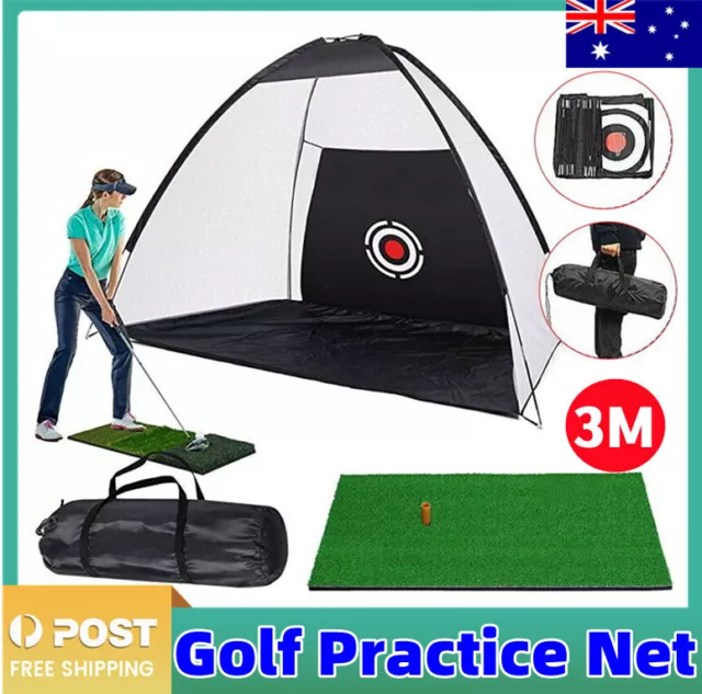 3M Golf Practice Net Hitting Nets Chipping Cage Driving Netting Training Aid Kit