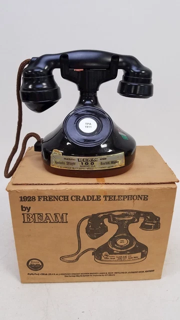 1979 Jim Beam Cradle Telephone Whiskey Bottle with Original Box