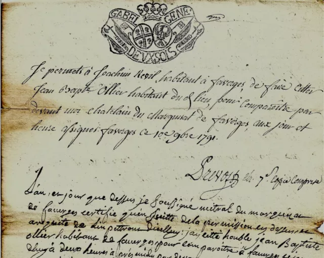 1791 Faverges Condemnation Ollier Por El Chatelain Prevoit para Deuda A Revil