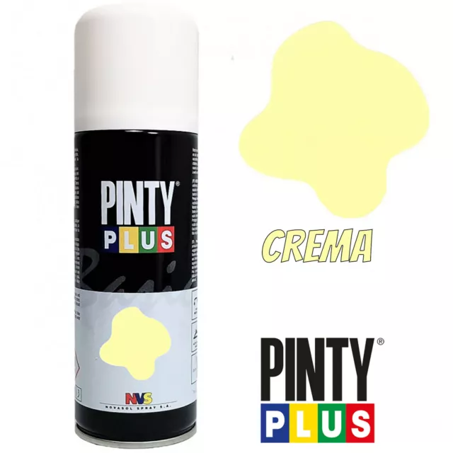 Pintura Spray PINTYPLUS 200ml Aerosol Coches Pared Metal Madera Plastico Piedra