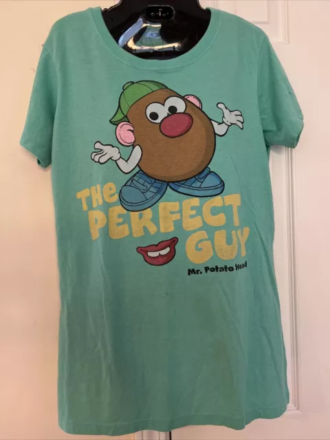 Mr. Potato Head Women's Junior's XL 'The Perfect Guy' Teal Graphic T Shirt
