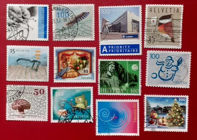 Briefmarken Schweiz Helvetia Suisse Lot gestempelt 2010 2013 2018