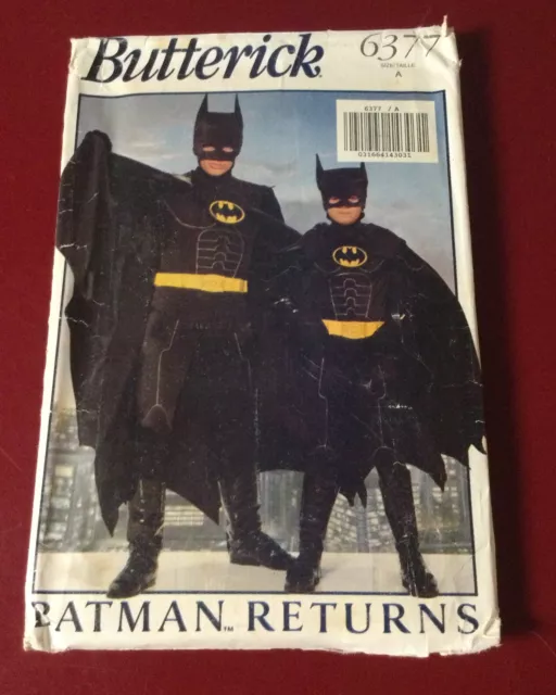 Butterick 6377 Batman Returns Halloween Costume Sewing Pattern MENS 30-44