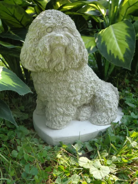 Concrete Statue Cockapoo White Concrete Garden Decor, Cockapoo Lovers Gift, Pet