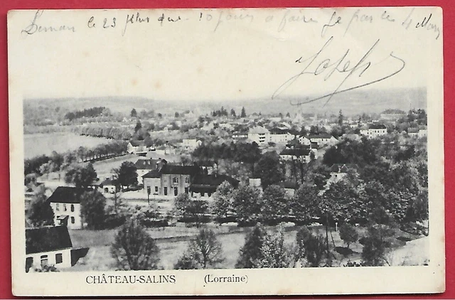 Cpa -- Chateau Salins Cavalier View On The Station. Circulee En 1919 . 273.G