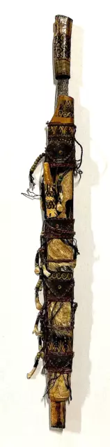 Antique Headhunters Dayak Mandau Borneo Sword & Scabbard; 1890’s to 1920’s