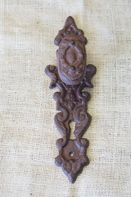 4 Cast Iron LARGE Antique Style FANCY Barn Handle Gate Pull Shed Door Handles 5