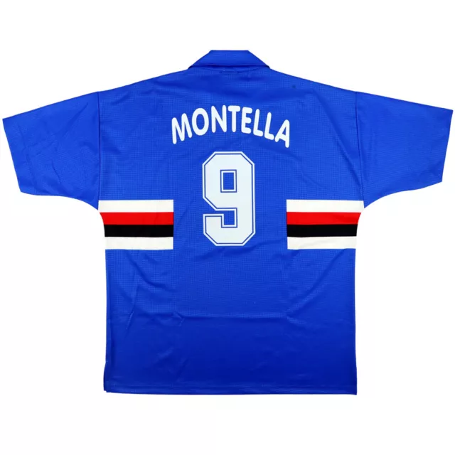 1998-99 Sampdoria #9 Montella Maglia Asics Daewoo XL (Top)  SHIRT MAILLOT TRIKOT