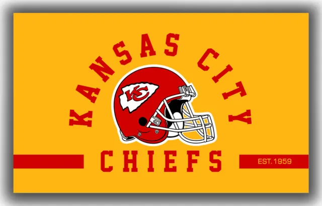 Kansas City Chiefs Football Team Memorable Flag 90x150cm3x5ft Fan Best  banner