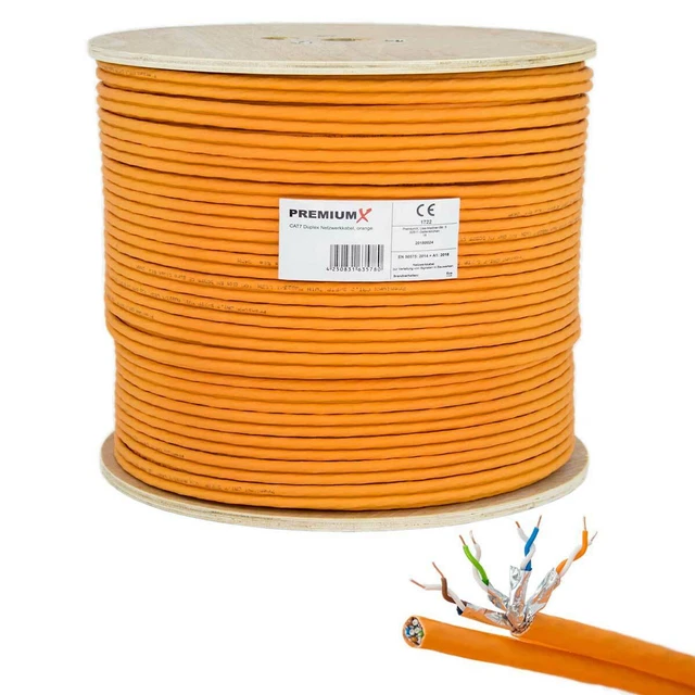 CAT 7 100m Netzwerkkabel Duplex S/FTP LAN Kabel Ethernet Datenkabel Verlegekabel