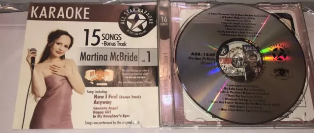 Karaoke: Martina Mcbride, Vol. 1 by All Star Karaoke (CD, Jul-2007, Audio Stream