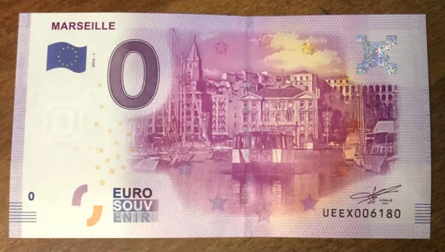 2016 Marseille Vieux Port Billet Euro Souvenir Banknote Monnaie 0 Euro Schein