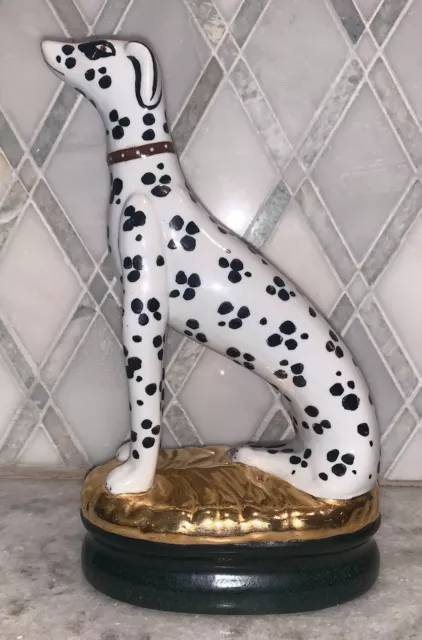 Vtg Chinoiserie Sitting Dog Greyhound Whippet Borzoi 8.5”T 5”w 2.75”D Figurine