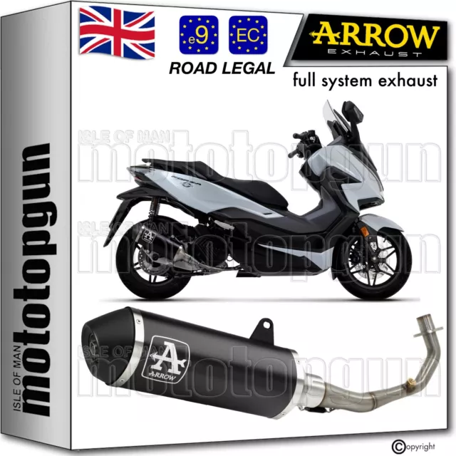 Arrow Full Exhaust B Open Rc Urban Black Aluminium Honda Forza 125 2021 21