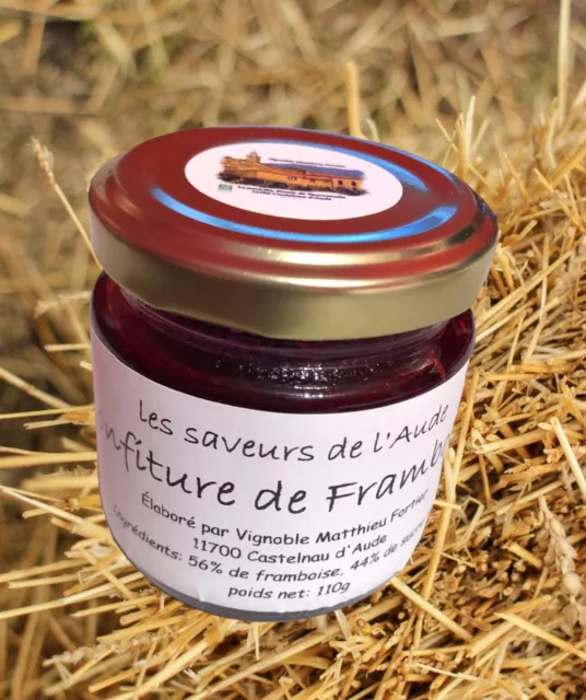 Confitures de Framboises Bio Délice Authentique Fabriqué en France raspberry jam