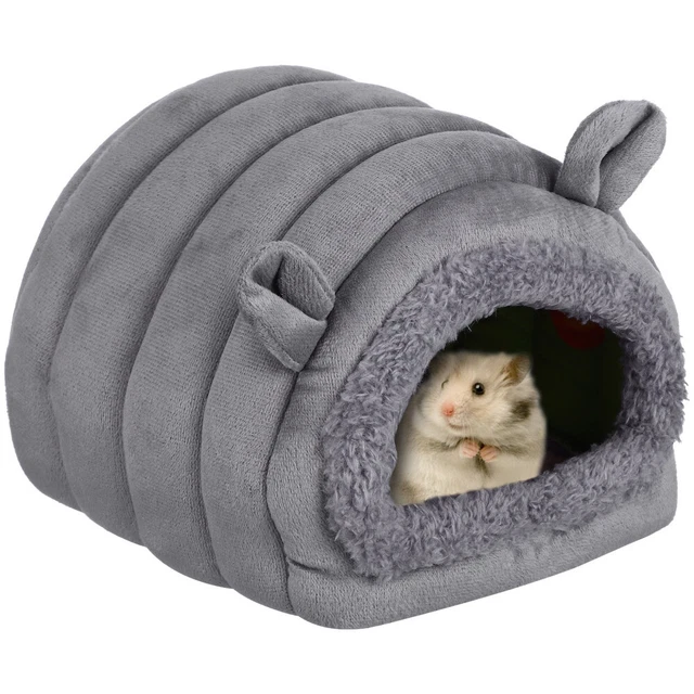 YUEPET Letto Per Porcellini D'India, In Caldo Pile, Per Piccoli Animali, Scoiattolo, Cincillà, Coniglio, Riccio, Accessori Per Gabbia, Grigio - 2