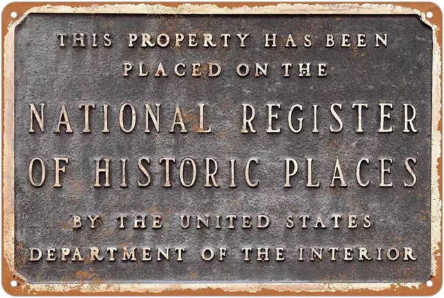 KENSILO Metal Sign National Register Historic Places Vintage Tin Signs Wall D..