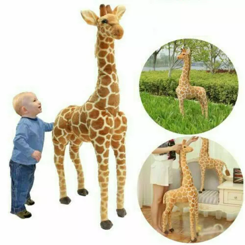 100cm Giraffe Plush Toy Doll Giant Large Stuffed Animals Soft Kids Xmas Gift UK