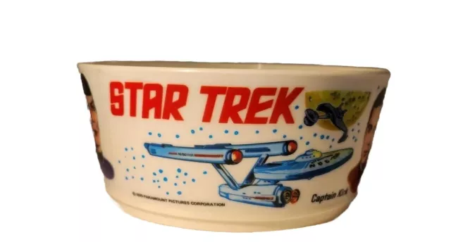 NEW Vintage 1975 Deka Plastic STAR TREK Cereal Bowl  Capt. Kirk Mr. Spock