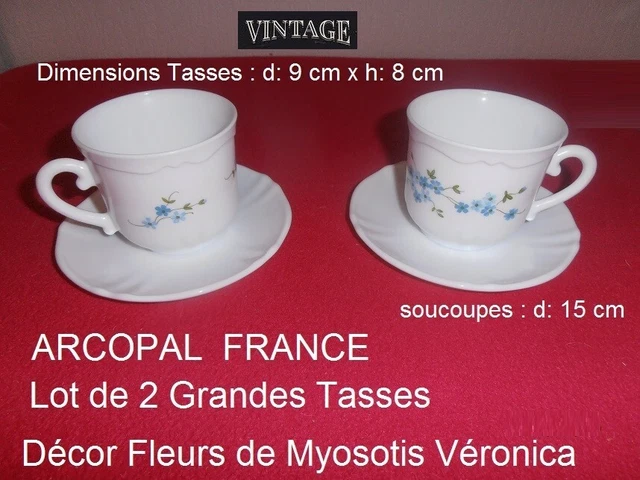 Grandes tasses Arcopal - Ginette et Gilbert
