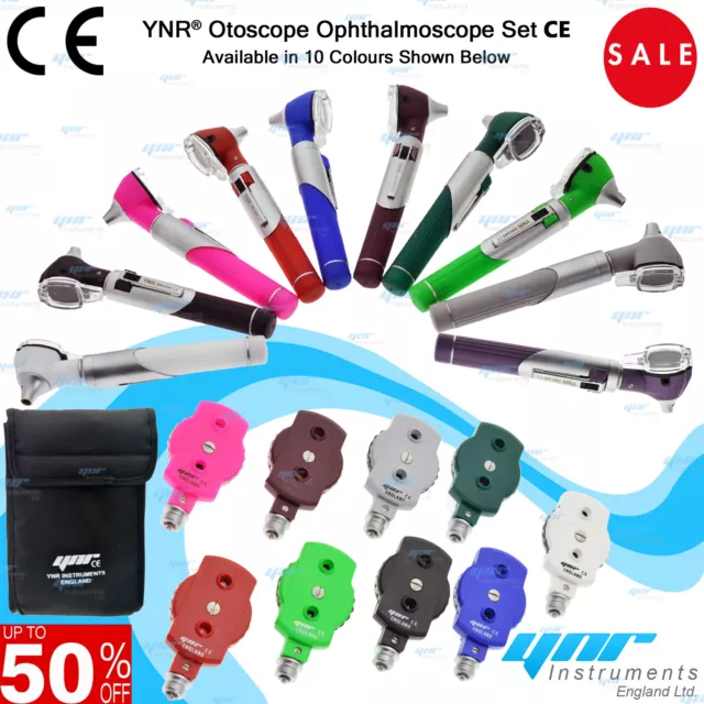 YNR Otoscope Ophthalmoscope LED F.O Opthalmoscope ENT Diagnostic Examination Set